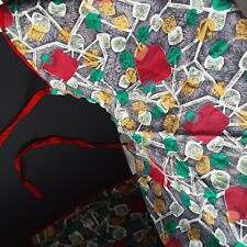 Frisierumhang mehrfarbig aus Baumwoll-Mischgewebe ca. 1960er J. guter Zustand 