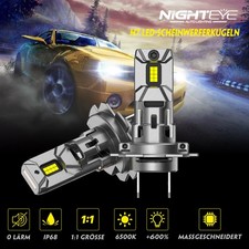 2X H7 LED Scheinwerfer 6500K 30000LM Halogen Mit Zulassung Canbus fehlerfrei DE