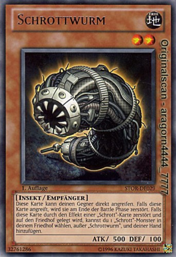 Schrottwurm rare - yu-gi-oh,, schrottwurm,