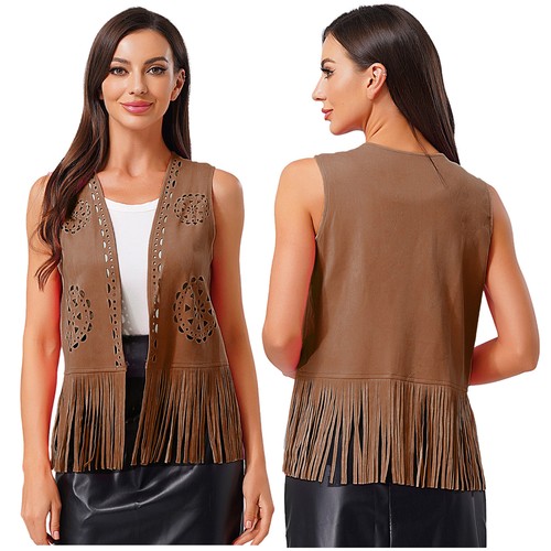 Wildleder weste fransen - wildleder,