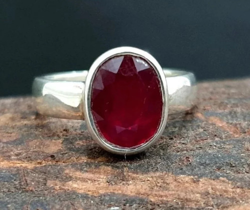 Echter roter rubin ring - echter,