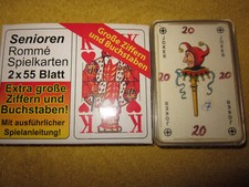 1 Kartenspiel Romme für Senioren, große Bilder und ein altes Kartenspiel