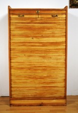 Mid Century Rollschrank, Rollladenschrank, Bücherschrank, Büroschrank, 1950er
