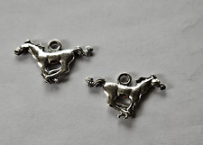 2 Pferde Anhänger Armband Kettenanhänger silber Pferdeanhänger Metall