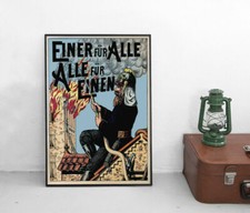 Poster Feuerwehr Einer für