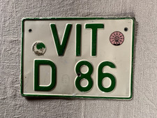 Altkreis-Kennzeichen VIT Ldk.Viechtach 28x20 cm grün ,guter Zusatnd
