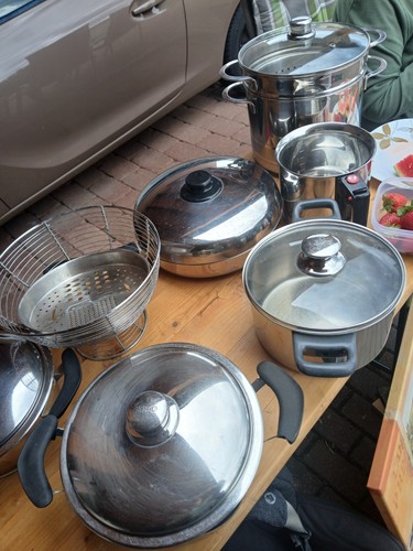 Edelstahl kochtopf set silber - edelstahl, kochtopf-set