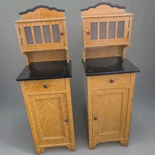 2 Stück Jugendstil Nachttisch Kommoden mit Aufsatz 1920, ein Traum! Weichholz 