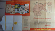 Uralte Shell-Deutschlandkarte Rhenania-Ossag Mineralölwerke AG ca. 1930