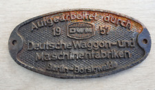 Original Waggon Schild Berlin-Borsigwalde 1957