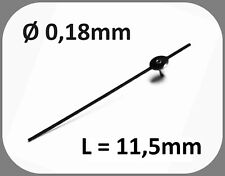 Sekundenzeiger 0,18mm langes Rohr SCHWARZ 11,5mm - center second hand black LR10