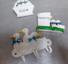 Haken und Schild aus Keramik Küche
