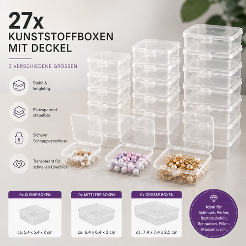 27x mini kunststoffbox - 27x,