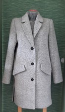 Kuscheliger Wintermantel mit Wolle von S.Oliver * 42/44 * Grau * Fischgrätmuster