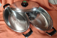 AMC oval 5,5L  Bräter Gänsebräter Bratentopf  Kochtopf Visiotherm Siebaufsatz