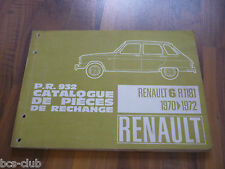 RENAULT 6 R6 R1181 1972 original ERSATZTEIL KATALOG ETK 2.A. WERKSTATT HANDBUCH