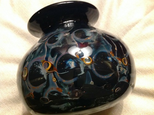 Eisch glas vase pfauenauge - glas,