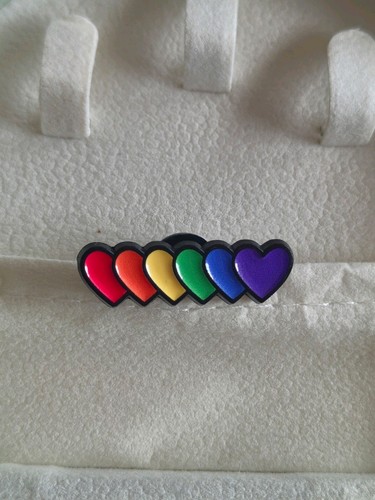 Regenbogen herzen pin - herzen,