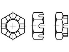 Kronenmuttern, niedrige Form