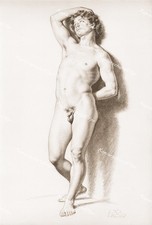 Ludwig Thiersch München Akt Erotik Denker Grübler boy nude male Klassik Weimar