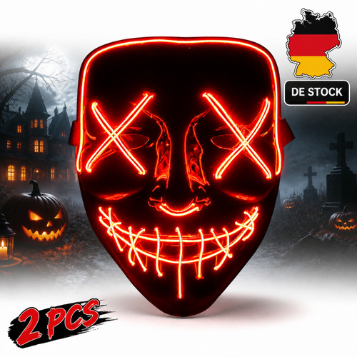 Led halloween maske - led-halloween-maske, set
