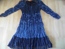 EDC by ESPRIT tolles blau gemustertes Kleid Crashoptik Gr. 32 416