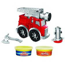 Play-Doh kleine Feuerwehr Knetset, Kinderknete Knetwerkzeug Wheels Hasbro Set