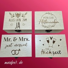 Musik-Holztruhe Hochzeit, Hochzeitsmarsch, verschiedene Modelle, Spieluhr