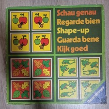 Ravensburger Spiel Schau genau von 1978 Lernspiel Vintage grüne Ausgabe komplett