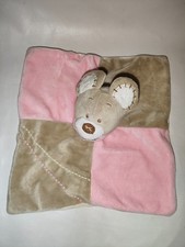 Babylove Maus rosa grau Schmusetuch Kuscheltuch Schnuffeltuch 22cm TOP 