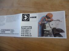 Prospekt MZ ES 125-250 trophy 1972 für Export Bulgarien sehr guter zustand.  exq