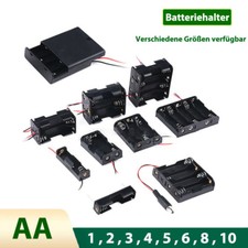 AA Batteriehalter Batteriefach Schalter Multi Größe für 1 2 3 4 5 6 8 10 Gehäuse