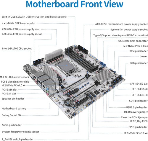 Diy nas set w680 mainboard - w680,