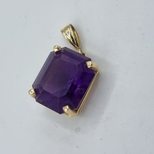 D187# schöner Amethyst Anhänger G Gold 585 punziert #1