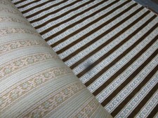 98 Polsterstoff Antik Biedermeier Streifen braun mit Ranke Polster Möbelstoff  