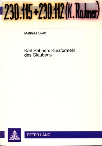 Karl rahners kurzformeln - karl,
