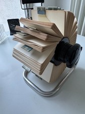 Vintage Rolodex silber Rollkartei - Rotary Card File 1980s - mit sauberen Karten