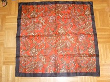 Seidenhalstuch m. Paisleymuster, ca. 74 x 72 cm.