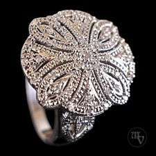 Diamantring Silberring ~0,20ct Weiße Diamanten aus 925 Silber Damenring Gr.57