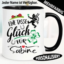 Tasse Name Namenstasse Glück Lustig Personalisiert Geburtstag Geschenkidee