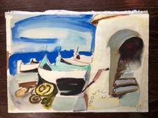 Willi Ulfig original Aquarell signiert 1959