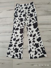 Schlaghose Gr M mit Kuhflecken-Muster elastischer Bund 