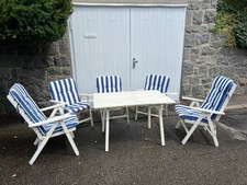 Gartengarnitur Holz massiv, mit Auflagen