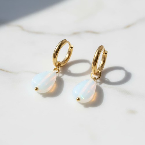Opal ohrringe edelstein - -,