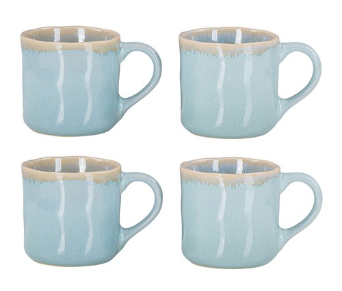 Steingut becher 4er set 300ml - steingut,