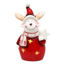 Keramik figur elch mit stern - elch,
