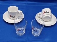 SEGAFREDO, Kaffeeservice 2 Espressotassen + 2 transparente Gläser, neu