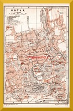 Gotha +Original Stadtplan von