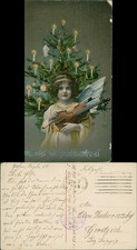 Engel Angel vor Christbaum