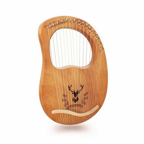 Harfe mit saiten holzfarben - harfe,